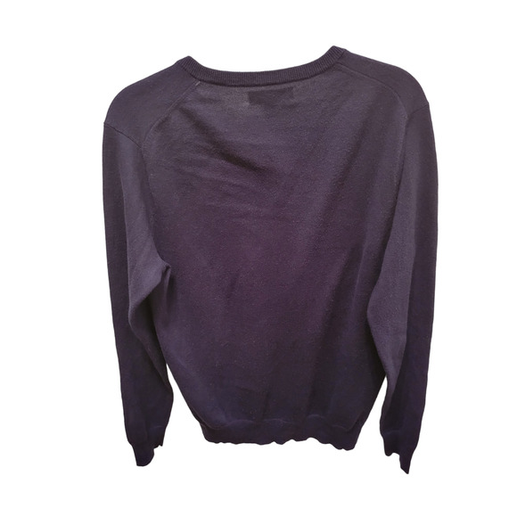 J. Crew Mercantile Navy Blue Merino Wool V-Neck Pullover Sweater (Men's), Sz S - Picture 4 of 13